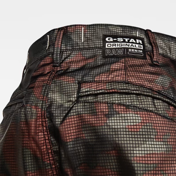 NWT G-Star E Boyfriend Mid Cargo Pants - Silkscreen Ripstop Print - Picture 4 of 16